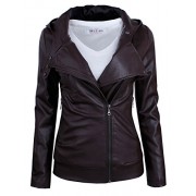 Tom's Ware Women's Fashionable Asymmetrical Zip-up Faux Leather Jacket - Chaquetas - $26.99  ~ 23.18€