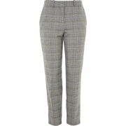 Topshop Checked Tapered Leg Trousers - Capri & Cropped - 