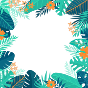 Tropical Leaves Background - フレーム - 