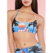 Tropical Print Halter Bikini Top - Top - $9.99  ~ 8.58€