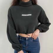 Turtleneck ins sweater women open waist - T-shirts - $25.99 