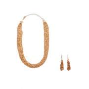 Twisted Chain Necklace with Drop Earrings - Kolczyki - $6.99  ~ 6.00€