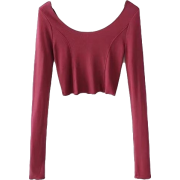 U-neck ear thread long-sleeved T-shirt - Košulje - kratke - $23.99  ~ 152,40kn