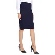 Urban CoCo Women's Elastic Waist Stretch Bodycon Midi Pencil Skirt - Skirts - $11.80 