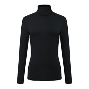 Urban CoCo Women's Solid Turtleneck Long Sleeve Sweatshirt - Long sleeves shirts - $17.86 