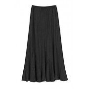 Urban CoCo Women's Vintage Elastic Waist A-Line Long Midi Skirt - Skirts - $18.86 