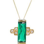 V by Laura Vann Audrey Emerald Pendant - Collares - 