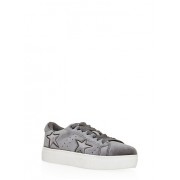 Velvet Star Lace Up Sneakers - Sneakers - $19.99 
