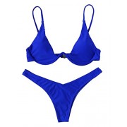 Verdusa Women's Sexy Triangle Bathing Two Pieces Swimsuit Bikini Set - Swimsuit - $8.99 