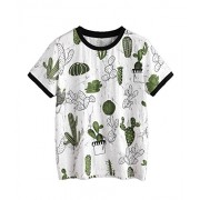 Verdusa Women's Summer Short Sleeve Cute Cactus Print Tunic T-Shirt Tops - Košulje - kratke - $10.99  ~ 69,81kn