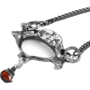 Vertebra & Garnet Necklace #gothic - 项链 - $70.00  ~ ¥469.02