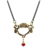 Vertebra & Garnet Necklace #valentines - 项链 - $65.00  ~ ¥435.52