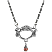 Vertebra & Garnet Necklace #vampire - 项链 - $70.00  ~ ¥469.02