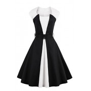 Vintage Classy 50s Cap Sleeve Party Picnic Cocktail Swing Dress - Obleke - $14.99  ~ 12.87€