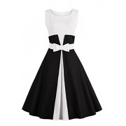Vintage Classy 50s Sleeveless Party Picnic Cocktail Swing Dress - Dresses - $19.99 