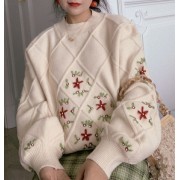 Vintage Embroidered Small Fresh Flowers - Cardigan - $49.99 
