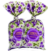 Violet in a flower print fabric sachet - Items - 