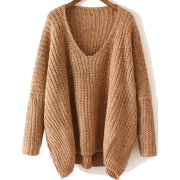V neck chunky sweater - Swetry - 