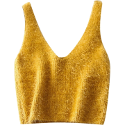 V-neck mohair short knit vest - Chalecos - $19.99  ~ 17.17€
