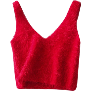 V-neck mohair short knit vest - Westen - $19.99  ~ 17.17€