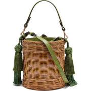 WAI WAI Sabia wicker bucket bag - 斜挎包 - 