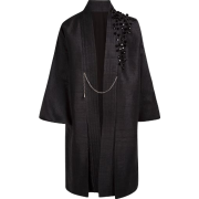 WATER HARMONY BLACK OCTOGON KIMONO - Jacket - coats - $2,118.00 