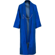 WATER HARMONY JEWELED MAXI BLUE KIMONO - Jacket - coats - $1,541.00 