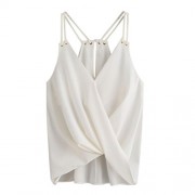 WILLTOO ✿ Women Casual Sleeveless Crop Top Chiffon Vest Tank Blouse Cami Shirt - Camicie (corte) - $6.18  ~ 5.31€