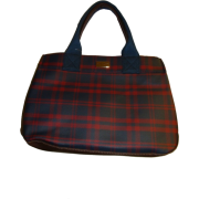 WOMEN'S TOMMY HILFIGER EW/Medium Iconic Tote (Burgandy/Navy Plaid) - Hand bag - $95.00 