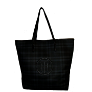 WOMEN'S TOMMY HILFIGER LARGE TOTE HANDBAG (Black Plaid) - Hand bag - $79.98 