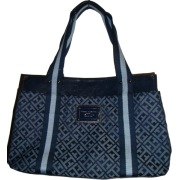 WOMEN'S TOMMY HILFIGER LOGO ITEMS MEDIUM ICONIC HANDBAG (NAVY & LIGHT BLUE) - Hand bag - $99.00 