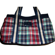 WOMEN'S TOMMY HILFIGER LOGO ITEMS MEDIUM ICONIC HANDBAG (PLAID) - Hand bag - $99.00 