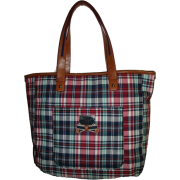 WOMEN'S TOMMY HILFIGER PLAQUE BOW TOTE (PLAID) - Hand bag - $99.00 