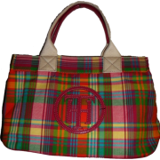 WOMEN'S TOMMY HILFIGER TOTE STORY HANDBAG (PLAID) - Hand bag - $79.00 