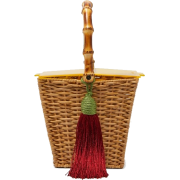 Wai Wai tassel charm wicker bag - Torebki - £520.00  ~ 587.65€