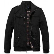 Wantdo Men's Cotton Stand Collar Windbreaker Jacket - Outerwear - $45.79  ~ ¥306.81