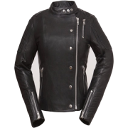 Warrior Womens Bikers Black Moto Cowhide Leather Jacket - Chaquetas - 223.00€ 