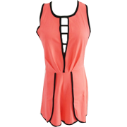 Watermelon Red Chest Cutout Jumpsuit - Overall - $15.99 