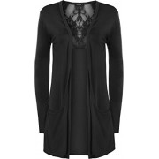 WearAll Women's Lace Back Long Sleeve Ladies Pocket Open Boyfriend Cardigan - Košulje - kratke - $7.42  ~ 47,14kn