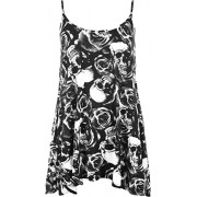 WearAll Women's New Strappy Skull Rose Print Camisole Vest Top - Košulje - kratke - $0.03  ~ 0,19kn