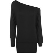 WearAll Women's Off-Shoulder Batwing Top - Koszule - krótkie - $1.01  ~ 0.87€