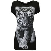 WearAll Women's Plus Size Tiger Print T-Shirt - T-shirts - $4.15 