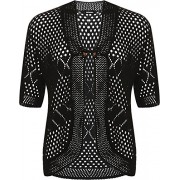 Wearall Women's Plus Crochet Knitted Open Tied Cardigan Ladies Short Sleeve Shrug Top - Košulje - kratke - $4.37  ~ 27,76kn