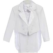 White Baby Boy & Boys Tuxedo Suit, Special occasion suit, Jacket, Shirt, Vest, Pants, Bowtie - Suits - $31.90 