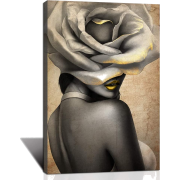 White Rose Flower Canvas Wall Art - Resto - $72.00  ~ 61.84€