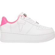 White sneakers with neon accents - スニーカー - 