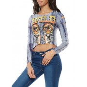 Wild Graphic Slashed Sleeve Top - Top - $12.99  ~ 82,52kn