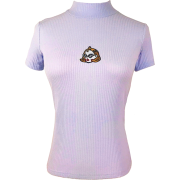 Woman avatar embroidery lavender short s - Košulje - kratke - $25.99  ~ 165,10kn