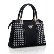 Women Fashion Matching Handbag Graceful Leather Designer Shoulder Bag Purse Toe Satchel - Bag - $32.99 