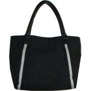 Women's Large Tommy Hilfiger Tote Handbag (Black Large Logo) - Hand bag - $99.00 